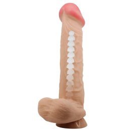 Dildo 26 cm - Sliding Skin 10,2'' Flesh Suction base Bendable TPR Baile
