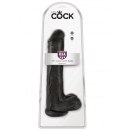 King Cock 13" Cock with Balls Black