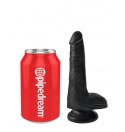 King Cock 6" Cock with Balls Black