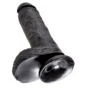 King Cock 8" Cock with Balls Black