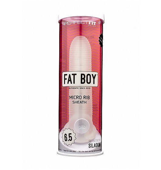 Fat Boy Micro Ribbed Sheath Clear 6,5"