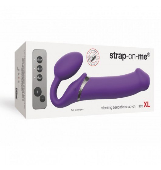 Vibrating Strap-on Purple XL