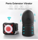 Super Striker Lengthening Penis Sleeve with Vibrations Pink