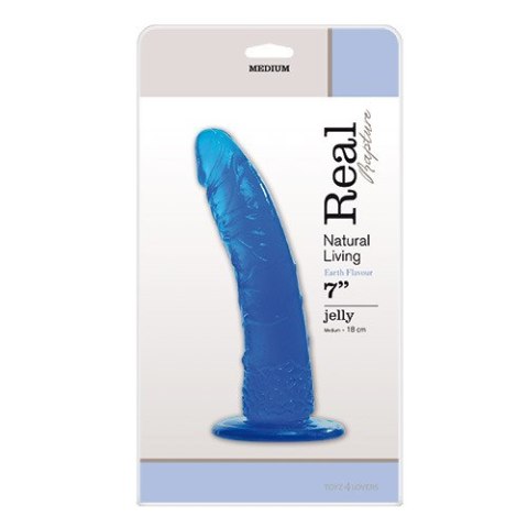 Dildo-JELLY DILDO REAL RAPTURE BLUE 7"""""""""""""""" Real Rapture