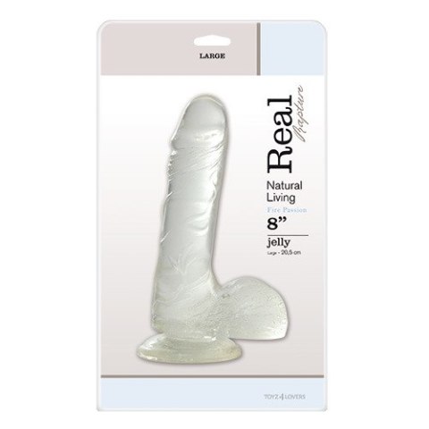 Dildo-JELLY DILDO REAL RAPTURE CLEAR 8"""""""""""""""" Real Rapture