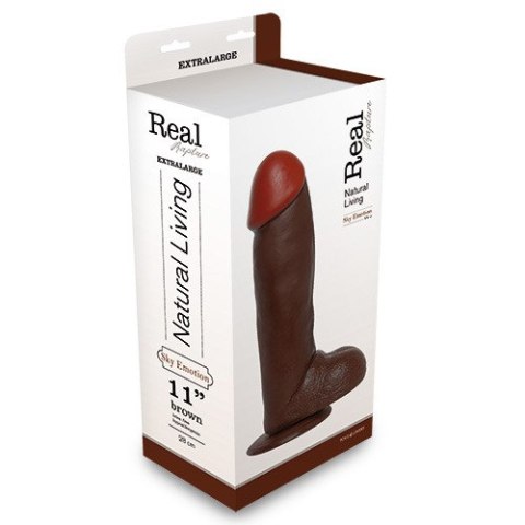 Dildo-REALISTIC DILDO REAL RAPTURE BROWN 11"""""""""""""""" Real Rapture