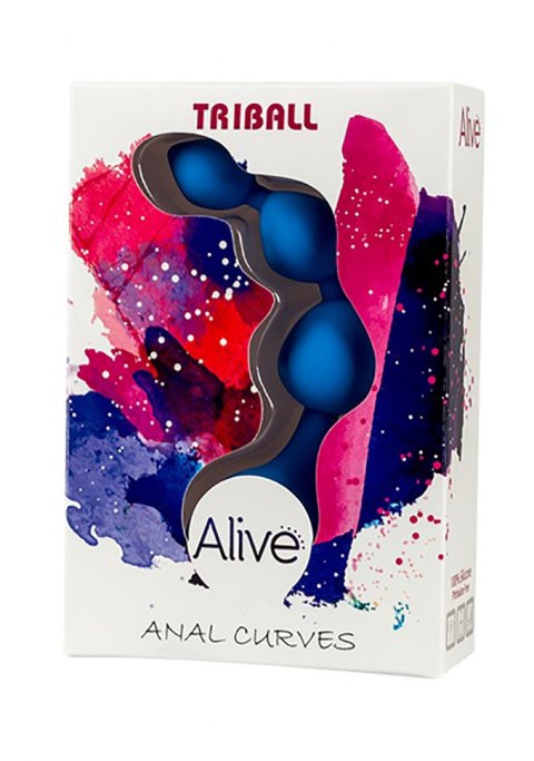 Plug/kulki-Dildo Silic. Triball. Amuse-G. Blue Alive