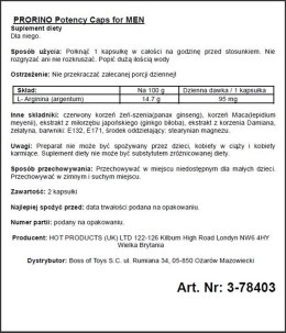 Supl.diety-PRORINO Men- 2pcs black line Potency Caps Hot