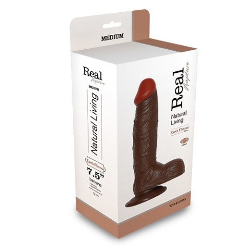 Wibrator-REALISTIC VIBRATOR REAL RAPTURE BROWN 7.5"""""""""""""""" Real Rapture