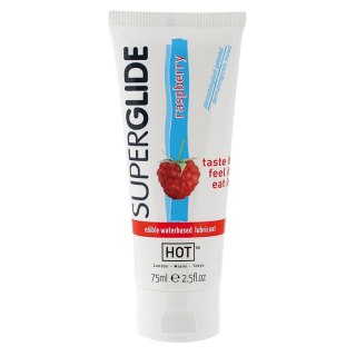 Żel-HOT Superglide RASPBERRY- 75ml edible lubricant waterbased Hot