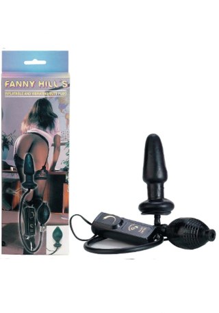 Fanny Hill Inflatable Buttplug Black Seven Creations