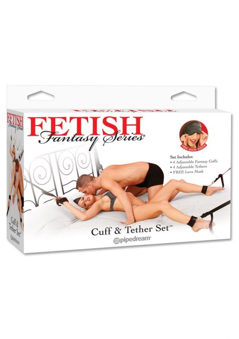 Cuff & Tether Set Black Pipedream