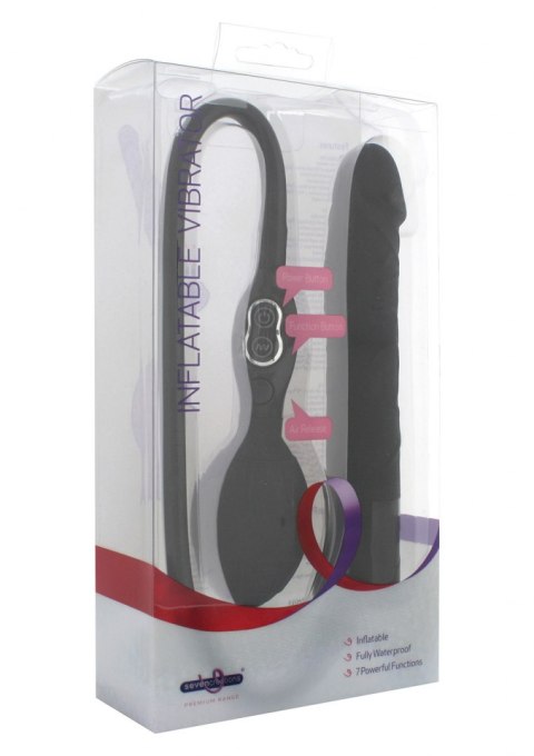 Inflatable Vibrator Black Seven Creations