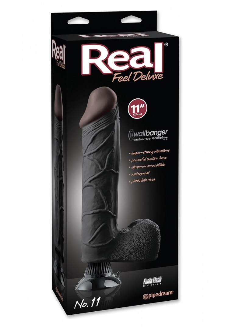 Wibrator-REAL FEEL DELUXE 11 BLACK Pipedream Real Feel