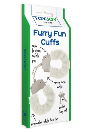 Furry Fun Cuffs White ToyJoy