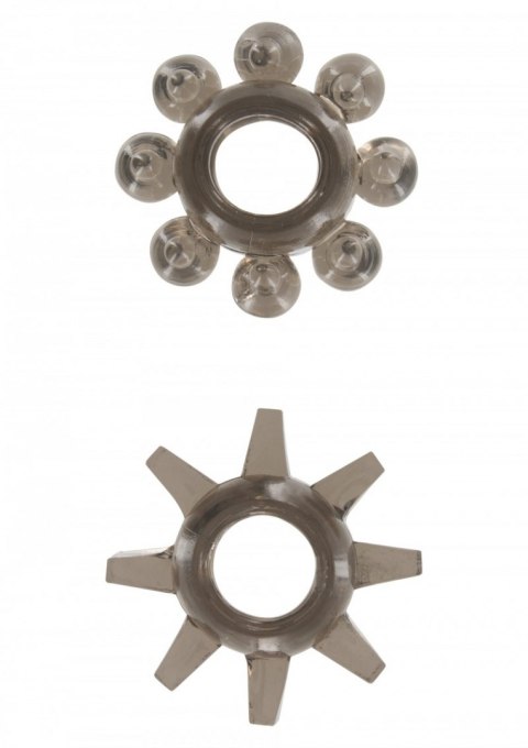 Power Stretchy Rings 2pcs Grey ToyJoy