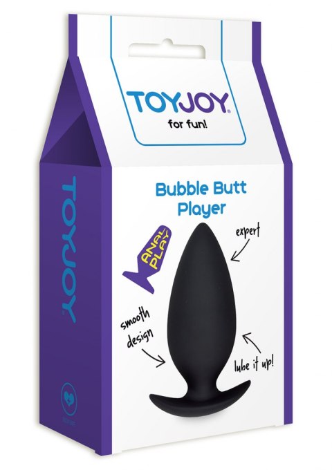 Silikonowy korek analny PLUG - BUBBLE BUTT PLAYER EXPERT BLACK