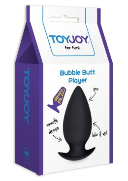 Silikonowy korek analny - Bubble Butt Player Pro Black ToyJoy