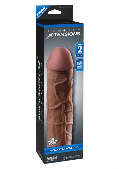 FX Mega 2 Inch Extension Brown skin tone Pipedream