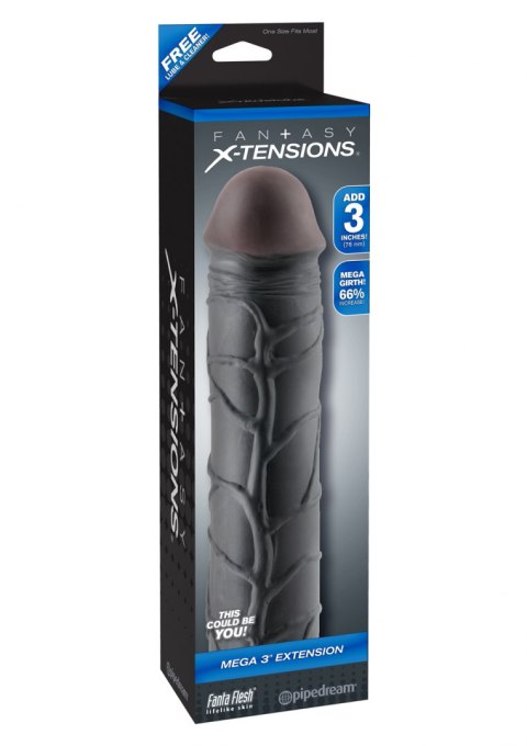 FX Mega 3 Inch Extension Black Pipedream