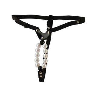 Lover Thong w/ Pleasure Pearls Black Calexotics