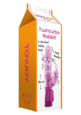 Twinturbo Rabbit Vibrator Pink TOYJOY