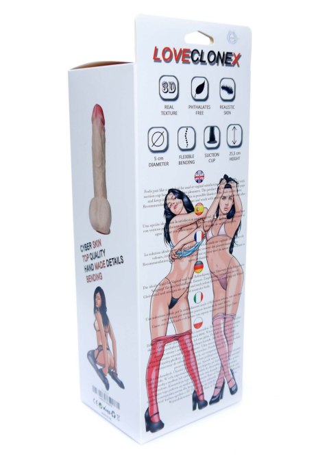 Dildo-DIONIZOS-LOVECLONEX 9,5""""""""-flexible B - Series Real