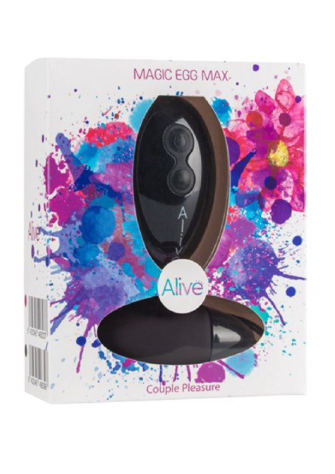 Jajko/wibr-Wibrator - Magic Egg Max Remote control. Func:10.Black. AAA CNEX A.I.E.,S.L.