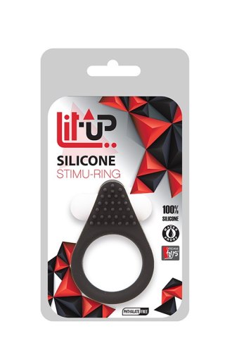 ALL TIME FAVORITES SILICONE STIMU-RING BLACK TONGA