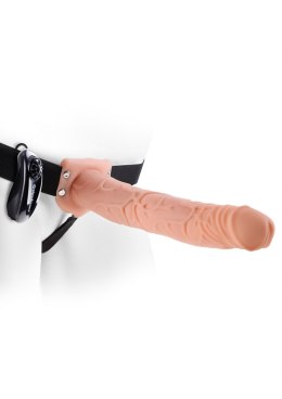 11in. Vibrating Hollow StrapOn Light skin tone Pipedream