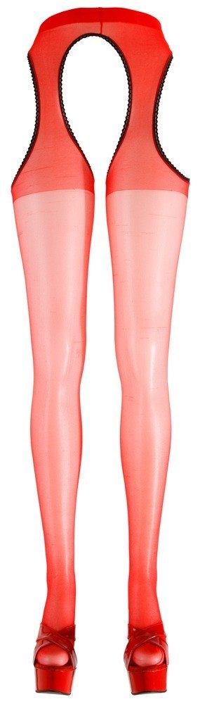 Sex Tights red S/M Cottelli LEGWEAR