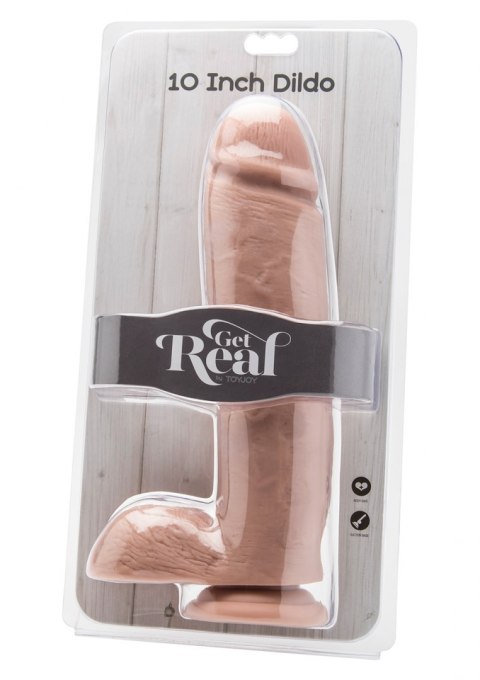 Dildo 10 inch with Balls Light skin tone ToyJoy