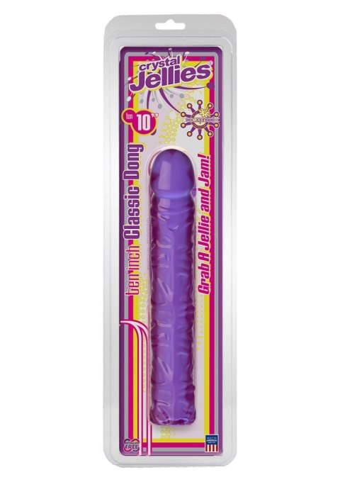 Dildo-CLASSIC JELLY DONG 10"""""""" PURPLE Doc Johnson