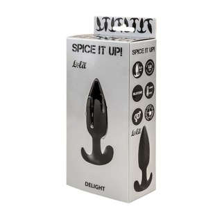 Plug-Anal plug with misplaced center of gravity Spice it up Delight Black Lola Toys