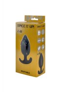 Plug-Anal plug with misplaced center of gravity Spice it up Insatiable Dark Grey Lola Toys
