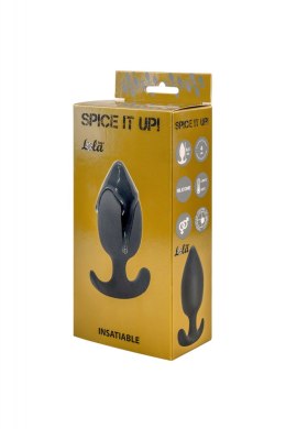 Plug-Anal plug with misplaced center of gravity Spice it up Insatiable Dark Grey Lola Toys