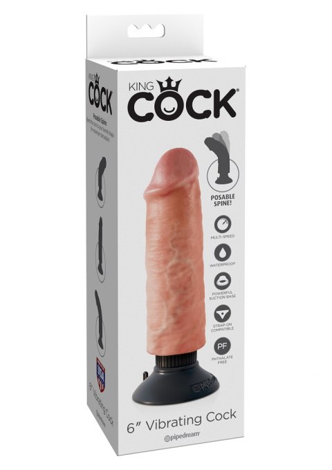 Vibrating Cock 6 Inch Light skin tone Pipedream