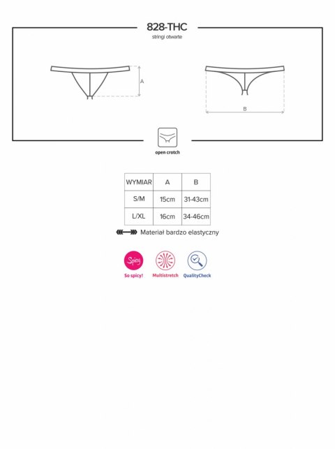 828-THC-1 stringi otwarte S/M Obsessive