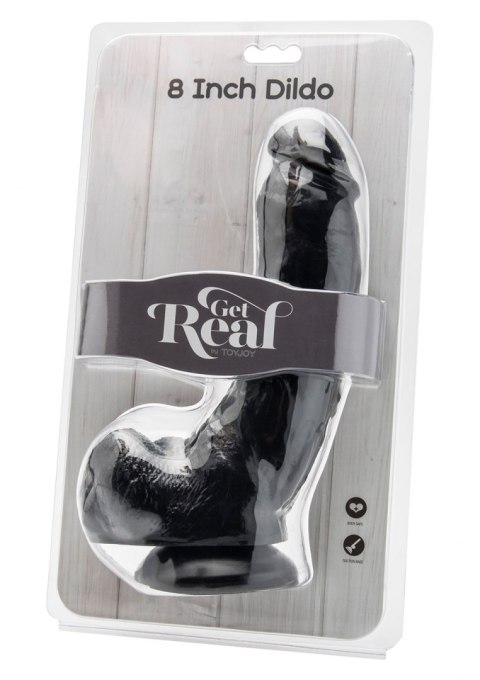 Dildo 8 inch with Balls Black ToyJoy