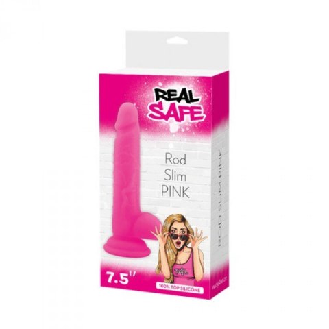 Dildo-Fallo realistico real safe rod slim pink Real Safe