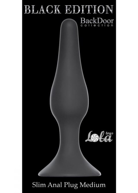 Plug-Slim Anal Plug Medium Black Lola Toys