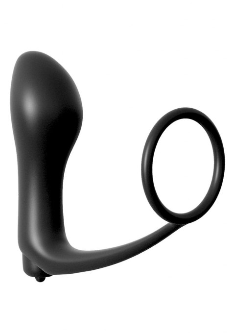 Cockring Vibrating Plug Black Pipedream