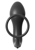 Cockring Vibrating Plug Black Pipedream