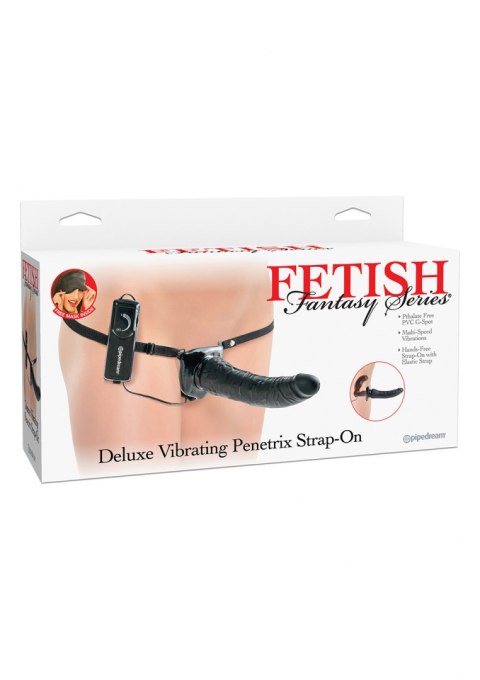 Deluxe Vibrating Strap-On Black Pipedream