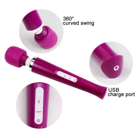 Stymulator-Magic Massager Wand USB White 10 Function B - Series Magic