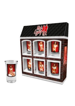 Szkło-Zestaw 6 kieliszków 35 ml Red Light Kobiety Hot Shot