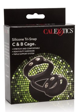 Silicone Tri-Snap C & B Cage Black Calexotics