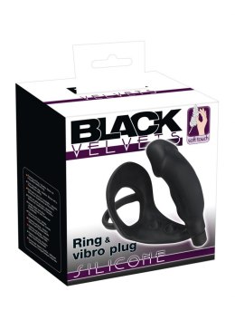 Vibrating Silicone Plug Black Velvets