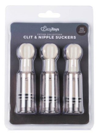 Pompka-Nipple & Clit Suckers 3pcs EasyToys