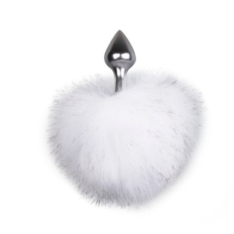 Bunny Tail Plug No. 1 - Silver/WhiteKorek analny EasyToys